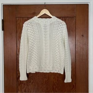 Vintage pointelle Doen-inspired sweater